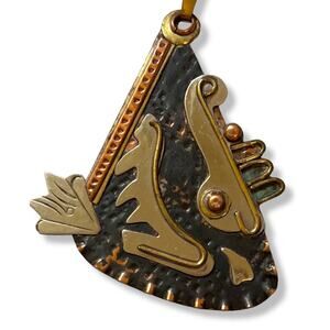 VINTAGE MEXICAN MIXED METALS NECKLACE